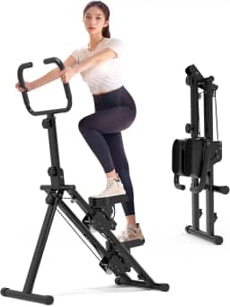 leikefitness Stair Stepper Para Academia Em Casa, Máquina De Escalada Vertical Treino Corpo Inteiro, Cardiovascular Dobrável Com Alça Ajustável E Esteiras Mulheres Homens