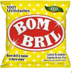 Esponja de Aço, Cinza Metálico, 6 Unidades, 45g, Mini Rolinhos, 1001 Utilidades, para Limpeza de Panelas e Utensílios de Cozinha