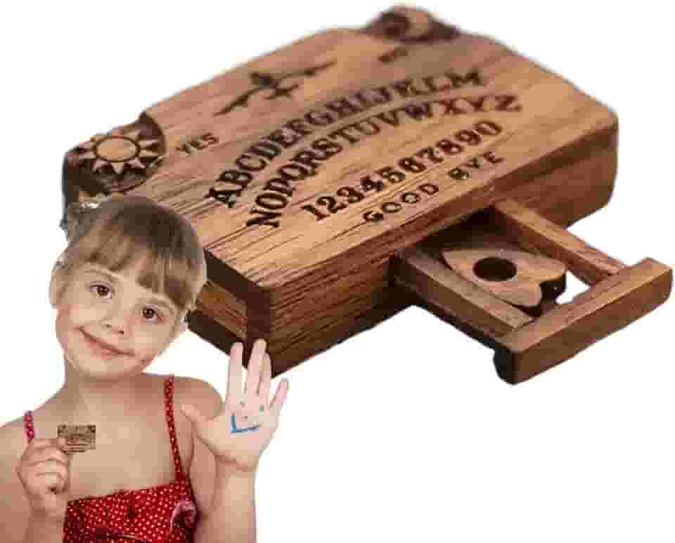 Jogo de tabuleiro Ouija, tabuleiro de espírito em miniatura | Placa Ouija de alfabeto vintage com prancheta,em miniatura para amigos da família, decoração de tabuleiro Ouija
