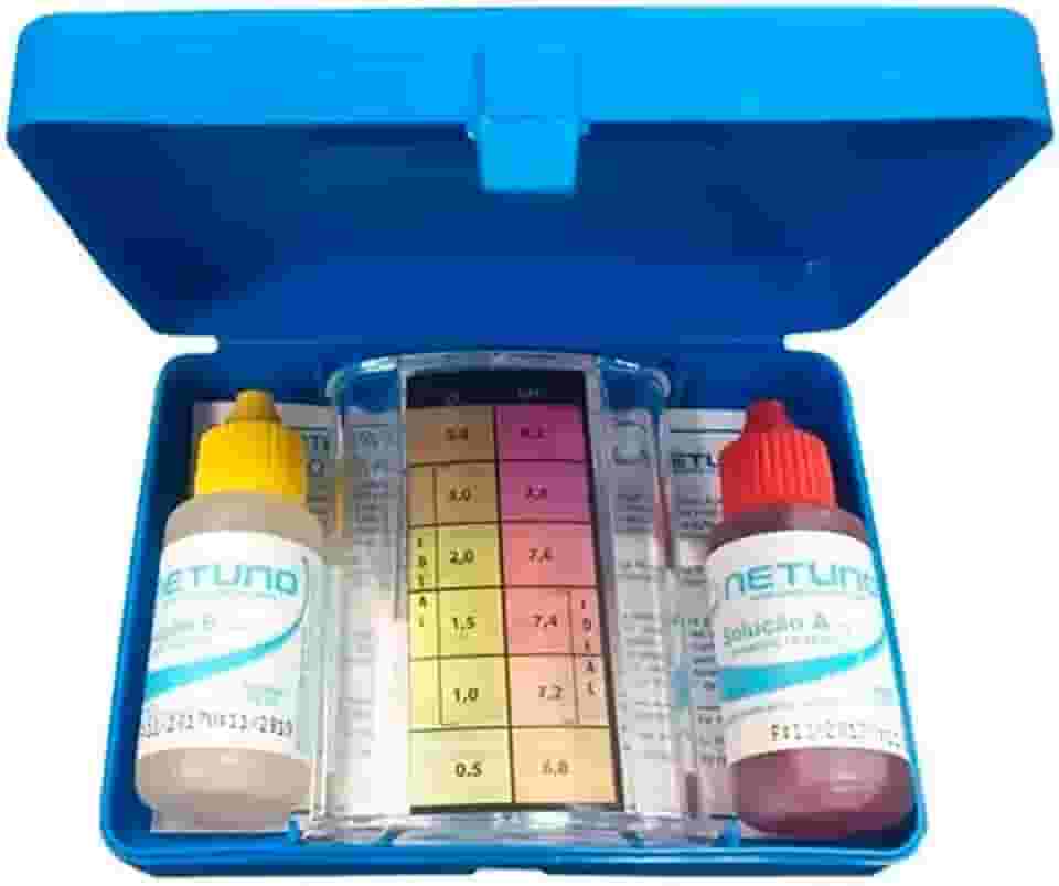 Estojo com Teste Medidor de pH e Cloro Escritex - Precisão e Confiabilidade para Monitorar Qualidade da Água