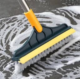 Escova de Limpeza Esfregão 2 em 1 Vassoura Rodo Gap Esfregão 180º Limpeza Cozinha Banheiro Mop Limpador Multiuso Linha Premium M5 Armarinhos