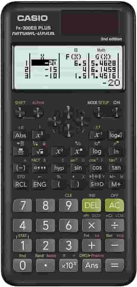 Casio Calculadora científica padrão FX-300ESplus2 2ª edição, preto
