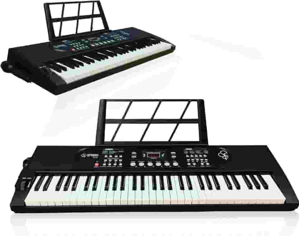 Teclado 61 Teclas Musical Elétrico Estudante Profissional – Piano Digital Portátil 61 Teclas, Teclado Eletrônico com Som Profissional, Ideal para Estudantes e Músicos