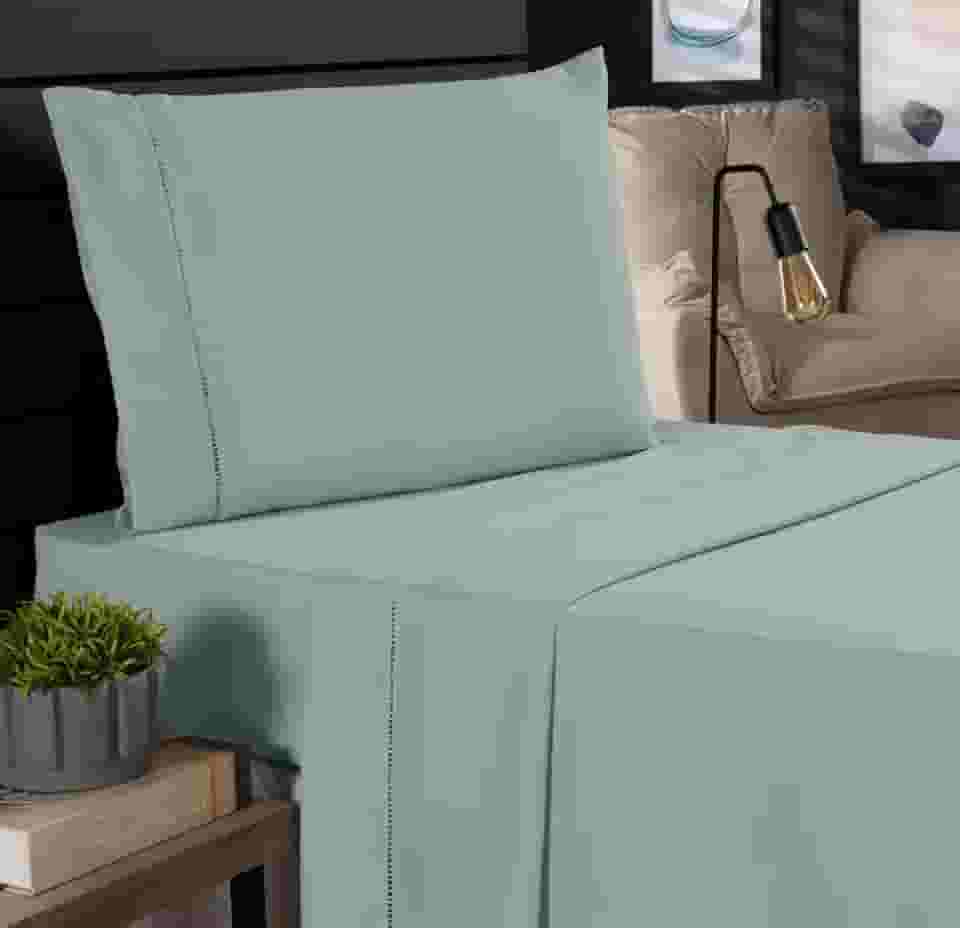 Jogo de Cama Classic Solteiro Percal 400 Fios Ponto Palito 03 Peças, Antiácaro, Anti-pilling com Toque Macio - Dublin