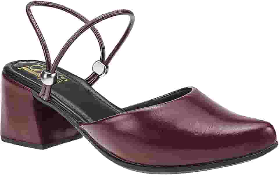 Mule Feminino Tamanco Sapato Social 2 em 1 Bico Fino de Scarpin Salto Bloco Fashion 1138