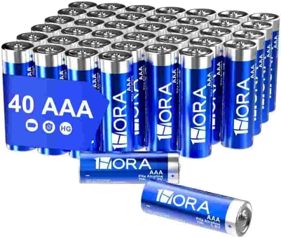 Pilhas Alcalinas AAA 7th Pacote 40 unidades 1.5V Alto Desempenho Condutividade Superior Produto Não Recarregável MPOWER