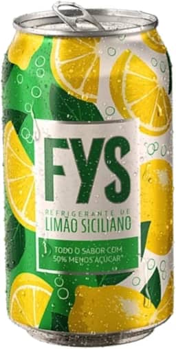 Pack 6 Refrigerante FYS Lata 350ml Sabores (350ml, 6x Limão Siciliano)