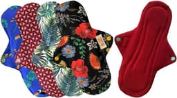 Kit Absorventes ecológicos reutilizável 5 noturno 26cm toque seco Circulare