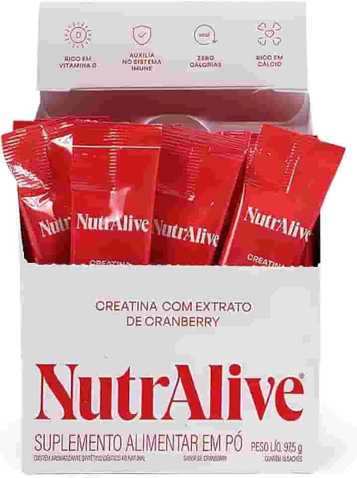 Suplemento Multivitamínico com 7 ativos para Mulheres 35+ Creatina Monohidratada Cranberry Vitamina D Triptofano Cálcio Beta Glucana Energia Força Menopausa Antioxidante Versão Display 97,5g 15 doses NutrAlive