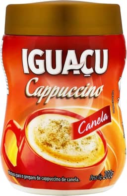 Cappuccino Solúvel Canela Iguaçu Pote 200g