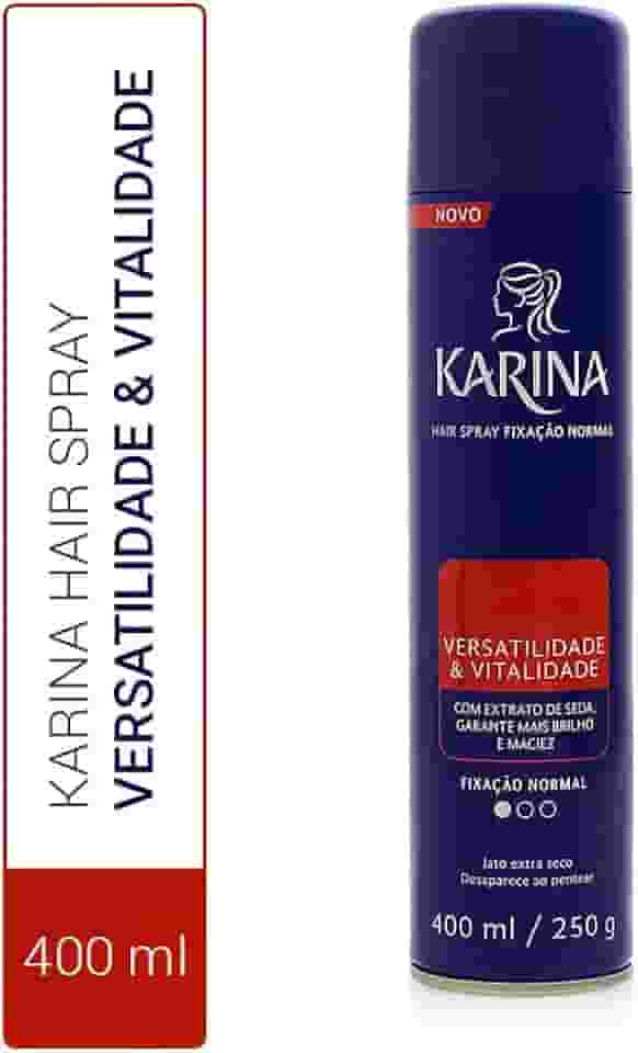 Karina Hair Spray Fixador 400 Ml Normal Grande Roxo