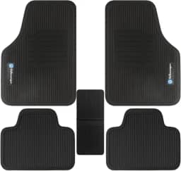 Jogo Tapete Automotivo Borracha Volkswagen Gol Up Fox Golf Jetta Nivus Virtus T-Cross Taos Polo Saveiro Tigua-n Amarok Voyage Parati Passat Bora + Lixeira (Preto, Gol G5 2008 a 2012)