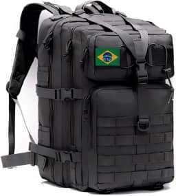Mochila Masculina 50 Litros Tática Militar impermeável Grande Trilha Sobrevivência Caminhada Emergência Caça Acampamentos e Atividades a Ar Livre Bolsos Compartimentos Anti Furto Sistema Molle