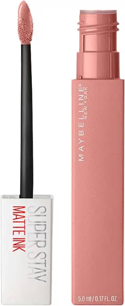 Maybelline SuperStay Matte Ink Batom Líquido Matte Longa Duração 16H com Aplicador Preciso, Não Transfere e Cor Intensa, Acabamento Matte Confortável, Cor 60 Poet Nude Pêssego, 5ml
