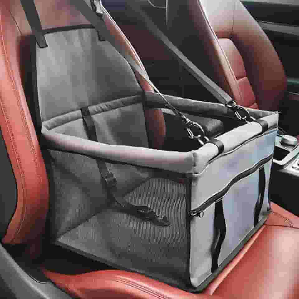 Cadeirinha De Cachorro Gato Para Carro Capa Protetora Assento Banco Traseiro Carro Cinza