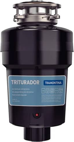 Triturador de Resíduos Alimentares Tramontina para Cubas ou Pias com Furação para Válvula de 4 1/2' com Potência de 0,75 HP 127 V