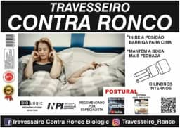 Travesseiro Contra Ronco Anti Ronco Sistema Anti Pressão Mantem a Boca Fechada Suporte Firme