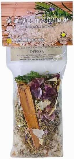 Banho Sal Grosso + Ervas Escalda Pés Defesa Emb.180g