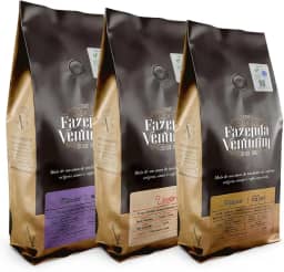 Kit Degustação 3 cafés (clássico e exótico) - Grãos Especiais da Linha Veneto + Microlote Frutas Amarelas (Honey) + Microlote Frutas Escuras - Edição Limitada e Exclusiva para Apreciadores de Cafés Especiais