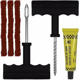 Kit Viagem Conserto Reparo Remendo Pneu Furado Carro Caminhão Moto s/Câmara Macarrão Espaguete Automotivo - TYDA