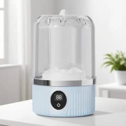 Máquina de lavar roupa íntima, mini lavadora portátil de 1L com visor de temporizador digital para roupas íntimas, meias, almofada de puff, toalhas de saliva, adequada para apartamentos, hotéis e