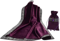 BLESSUME Witch Altar Tarot Toalha de mesa para leitura Divination Square Cloth Pouch Roxo
