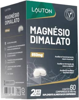 Magnésio Dimalato Max - 60 Cps - Lauton
