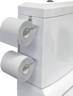 Suporte Duplo de Papel Higiênico p/Caixa Acoplada, Cromado, Stolf