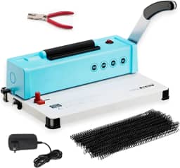 Encadernadora Elétrica A4 46 Furos 12 Folhas + 100 Wire-o Plástico 4mm