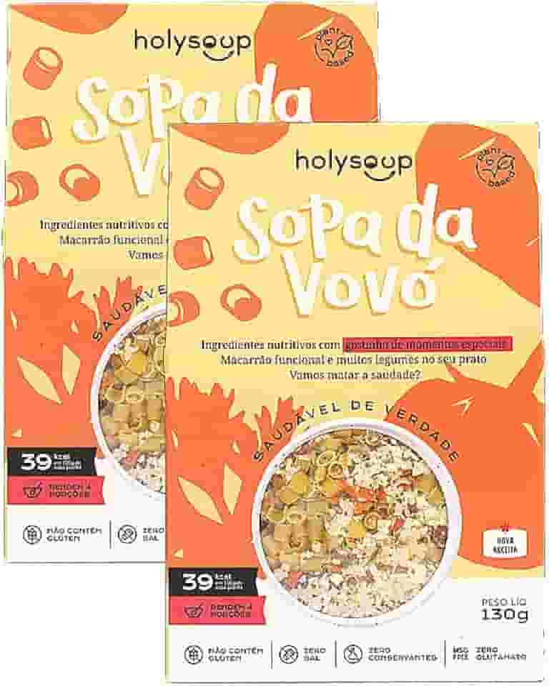 Kit 2X: Sopa da Vovó Sem Glúten Holysoup 130g