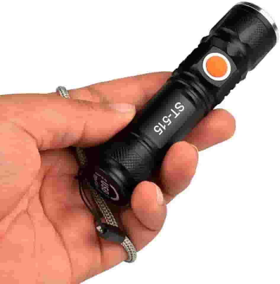 Mini Lanterna Super Potente Led T6 Recarregável Usb C/ Zoom