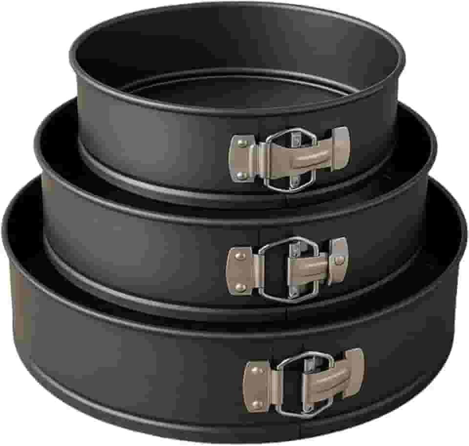 Kit 3 Formas Bolo Antiaderente Fundo Removível Torta Redonda