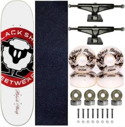 Skate Profissional Completo Black Sheep Abec-5 Logo Branco