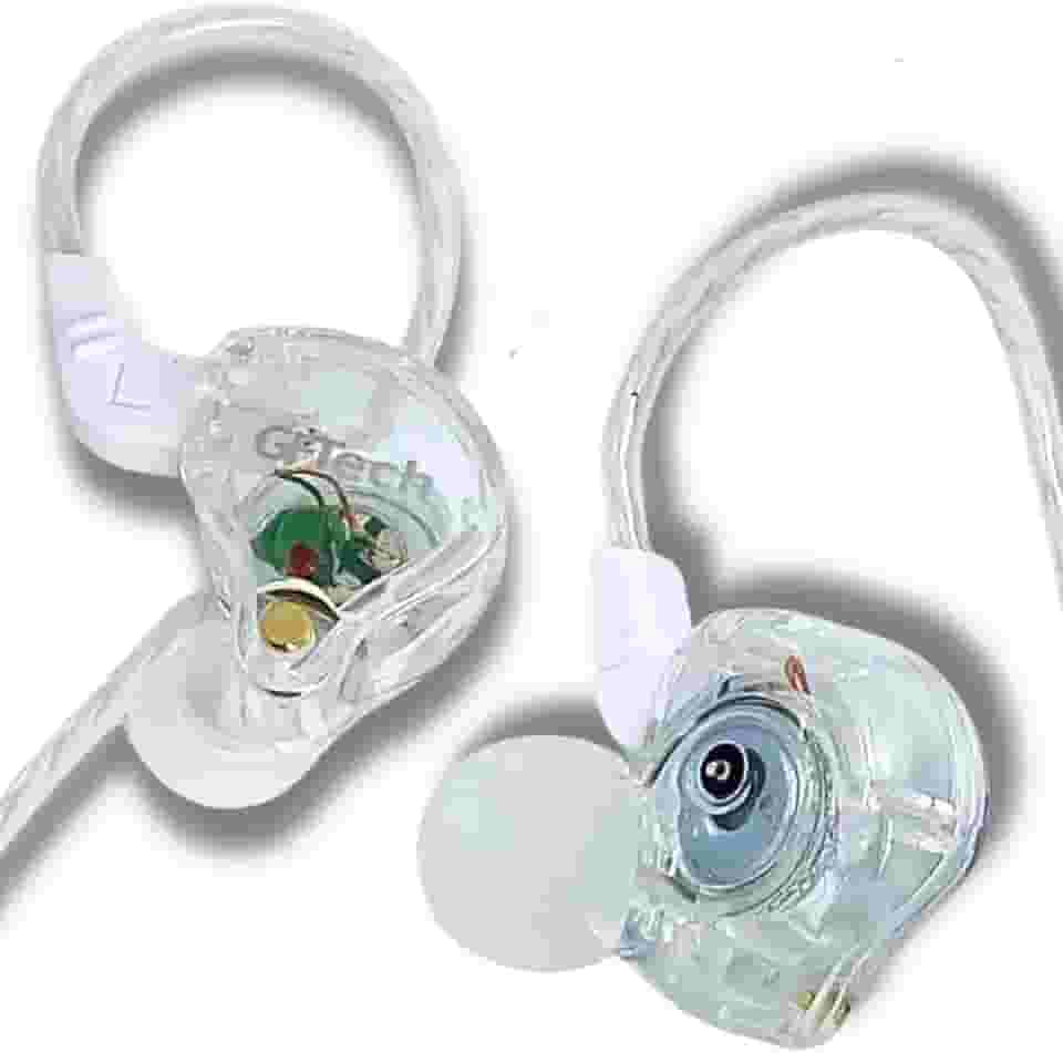 Fone In Ear Monitor de Áudio Retorno de Palco com Isolamento Acústico Alta Definição - GFTech (Transparente)
