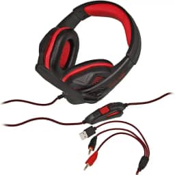Headset Gamer KP-396 Pc Fone Ouvido + Adaptador Ps4 Celular Vermelho