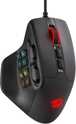 Mouse Gamer Redragon Aatrox RGB 15 Botões Programáveis para MMO PAW3327 12400 DPI M811-RGB