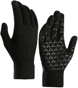 Luvas de inverno para homens e mulheres – Luvas térmicas de malha quente para tela sensível ao toque para corrida e dirigir