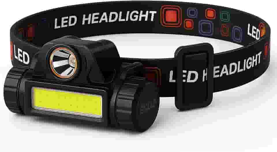 Lanterna de Cabeça LED Super Potente Recarregável USB, Bateria de Longa Duração – Para Mecânicos, Pesca em Alto-Mar, Obras, Trilha, Escalada, Camping, Corrida Noturna, Ciclismo e Uso Profissional