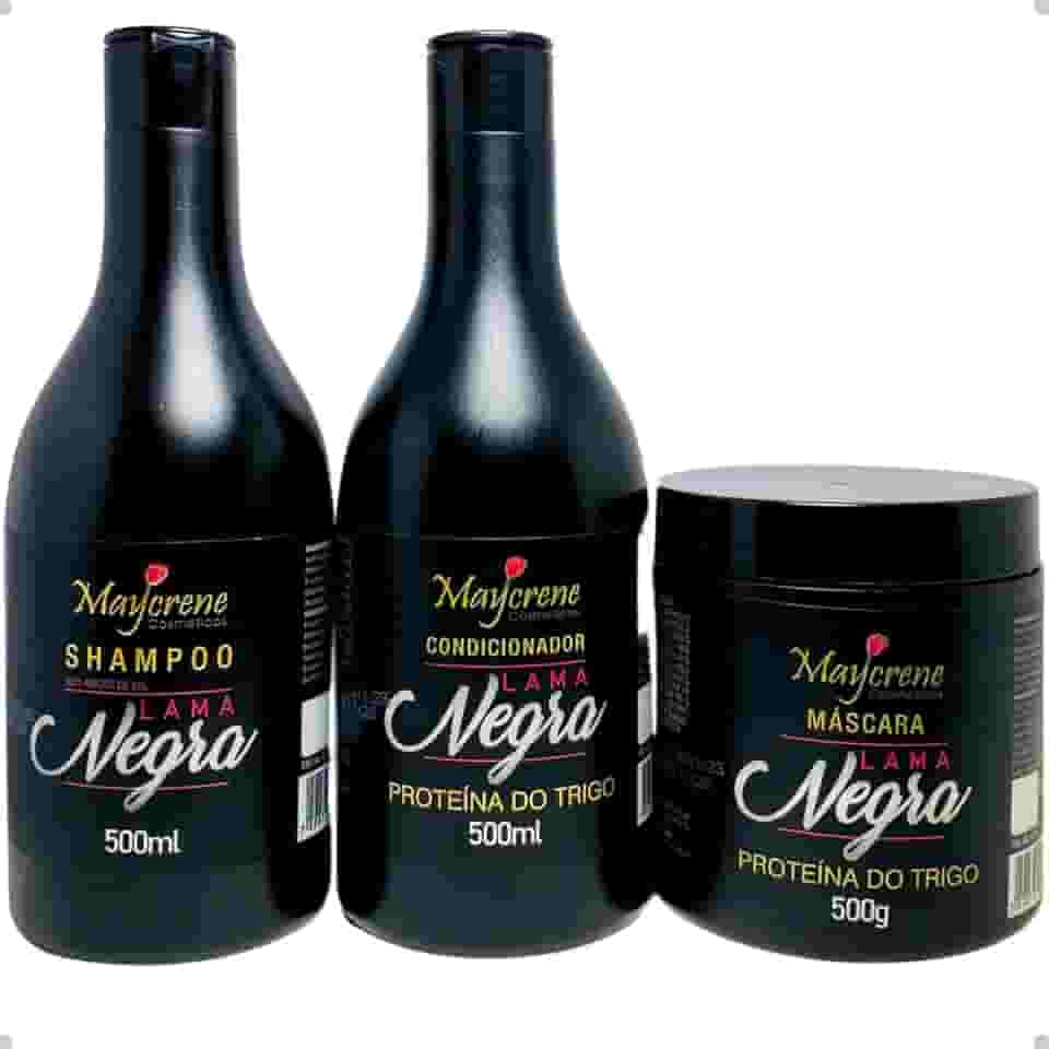 Kit Matizador Lama Negra Cabelos Escuros Maycrene500ml