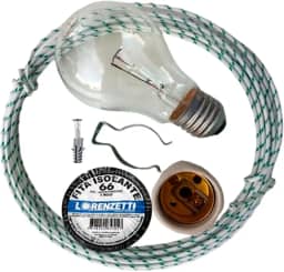 Kit Lampada, Fio, Isolante,soquete, Suporte P/Churrasqueira 220v