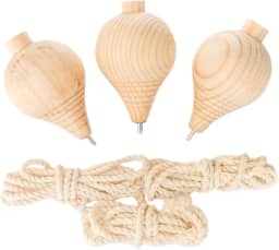 Generic Conjunto de 3 Piões de Madeira Entalhada para Desenvolvimento Da Coordenação - Brinquedo Giroscópico com Maior Estabilidade.