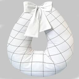 ALMOFADA DE AMAMENTAÇÃO EXTRA GRANDE (Xadrez Branco)