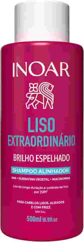 Inoar, Liso Extraordinário Shampoo Antifrizz com Brilho Espelhado 500ml