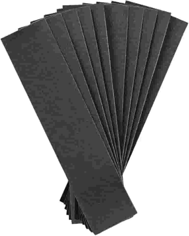 Fitas Antiderrapantes para Pisos e Escadas, 10 Peças, 22cm x 5cm, Preta