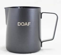 Jarra Cremeira Leiteira Pitcher Inox 350ml Com Marcação Interna de ML e OZ (BLACK)