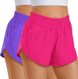 Kit 2 SHORTS TACTEL FEMININO Bolsos Academia Corrida Bermuda 1066