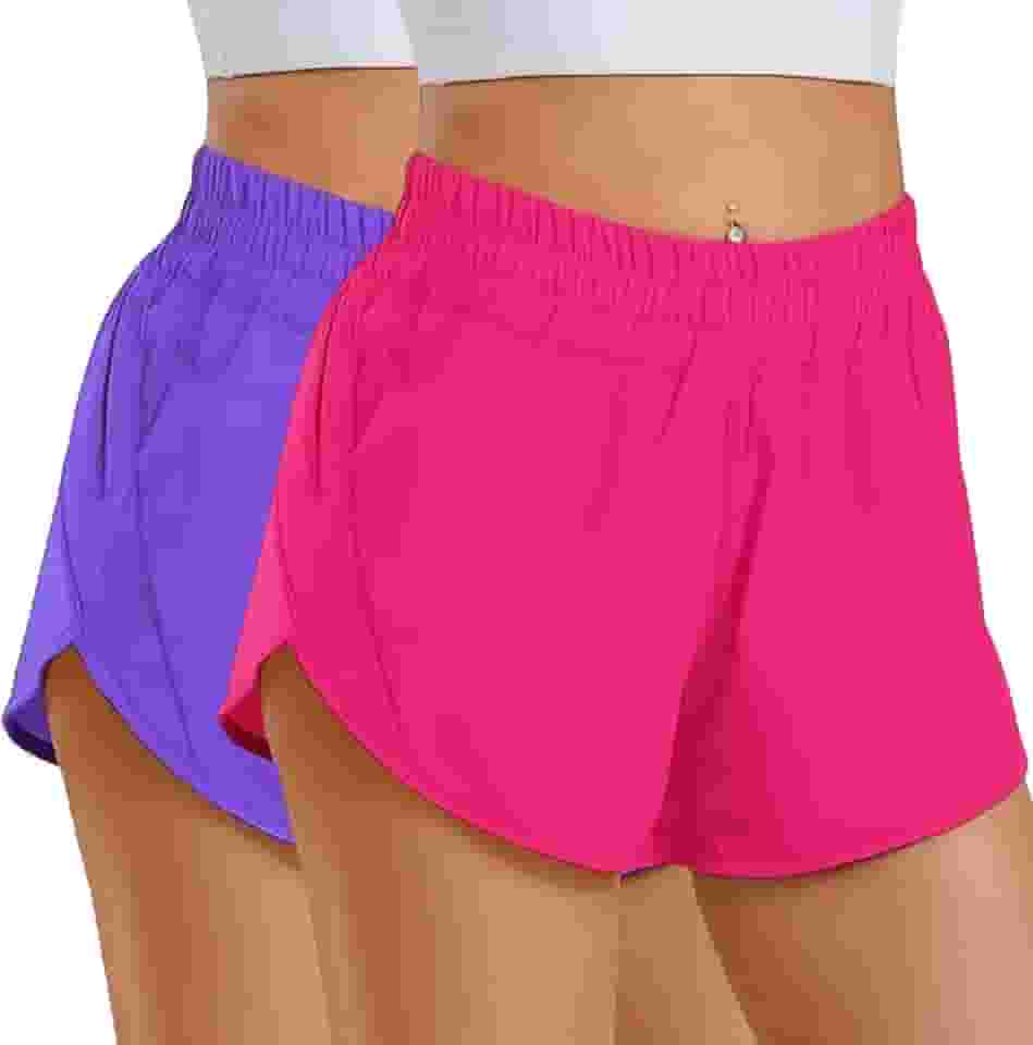 Kit 2 SHORTS TACTEL FEMININO Bolsos Academia Corrida Bermuda 1066
