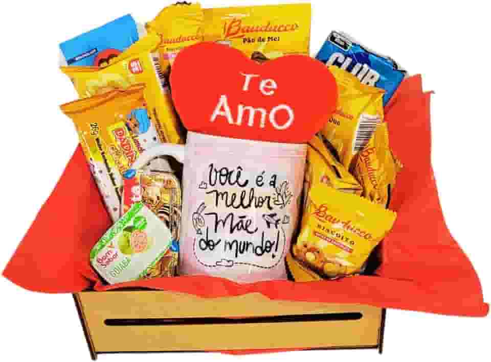 Cesta De Café Da Manhã Presente Mimo Datas Ocasiões Especiais. Presente Criativo Para o Dia das Mães (Caneca Mãe)