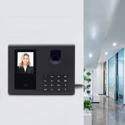 Relógio de Ponto, Máquina de Presença com Face, Cartão e Impressão Digital para Funcionários de Pequenas Empresas, Máquina de Entrada e Saída de Funcionários, Relógio de Ponto de Presença