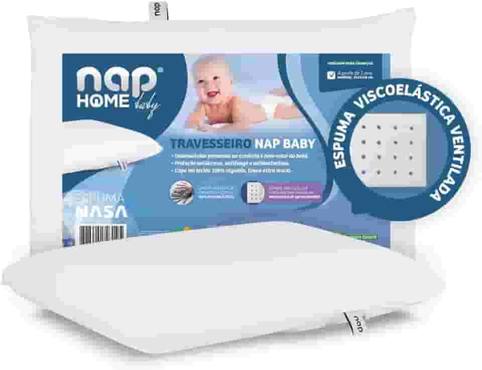 Nap Travesseiro para Bebê Nasa Baby 1 ano+ para fronhas 30x40cm - Branco